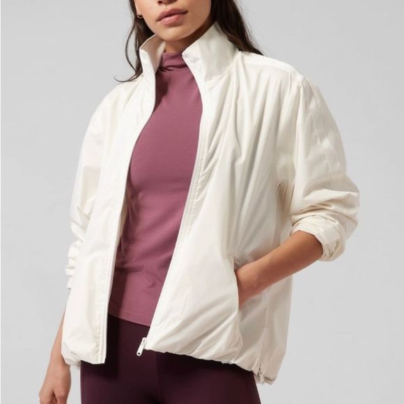 Athleta Jackets & Blazers - Athleta Sightseer Lace Jacket in Magnolia White Small
